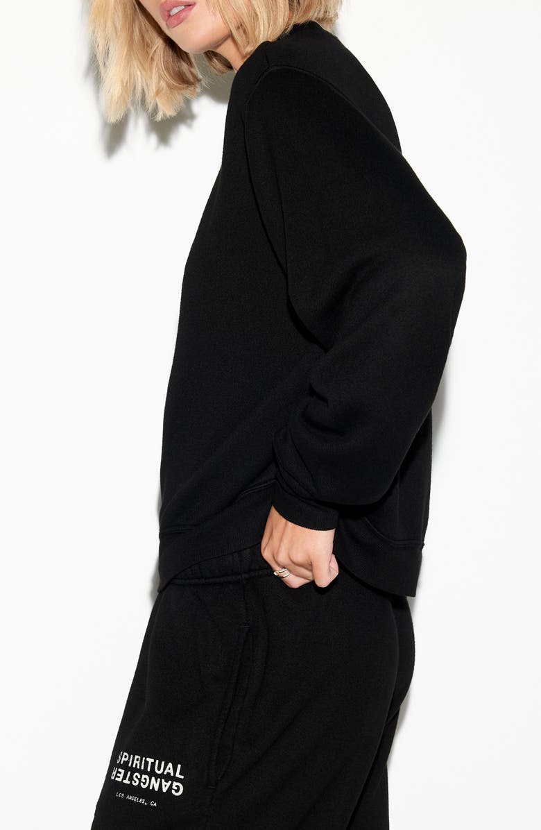 Spiritual Gangster Logo Cotton & Linen Graphic Sweatshirt, Alternate, color, 