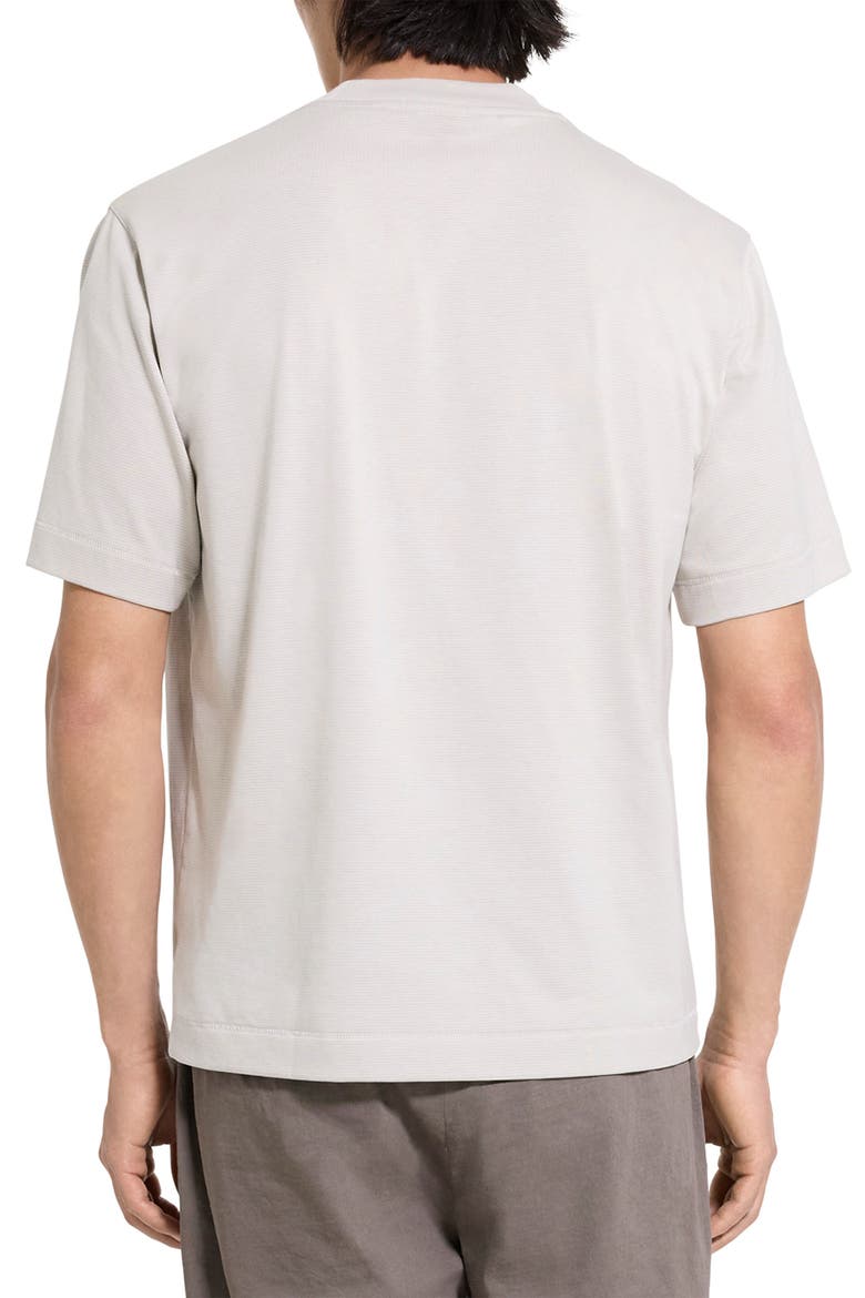 Relaxed Stripe Cotton Blend T-Shirt, Alternate, color, SILVER CLOUD
