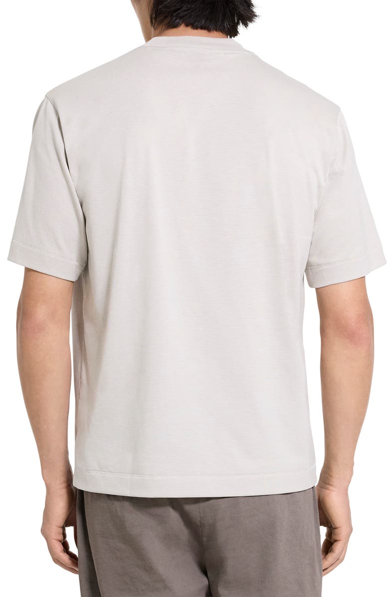 Theory Relaxed Stripe Cotton Blend T-Shirt, Alternate, color, Silver Cloud