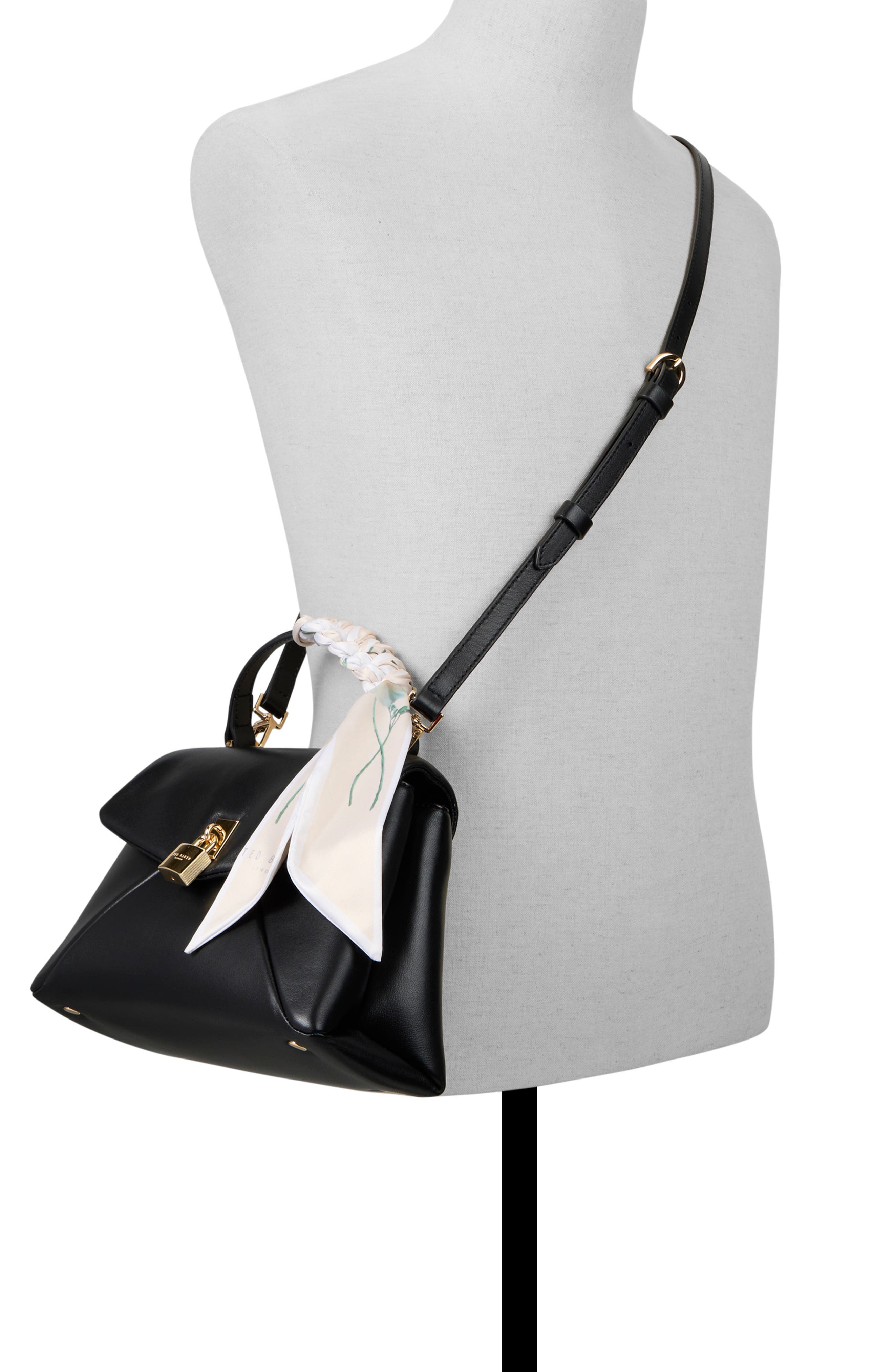 Poppy 2.0 Leather Handheld Bag, Alternate, color, BLACK