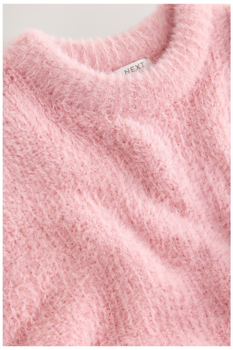 Kids' Eyelash Knit Sweater, Alternate, color, PINK
