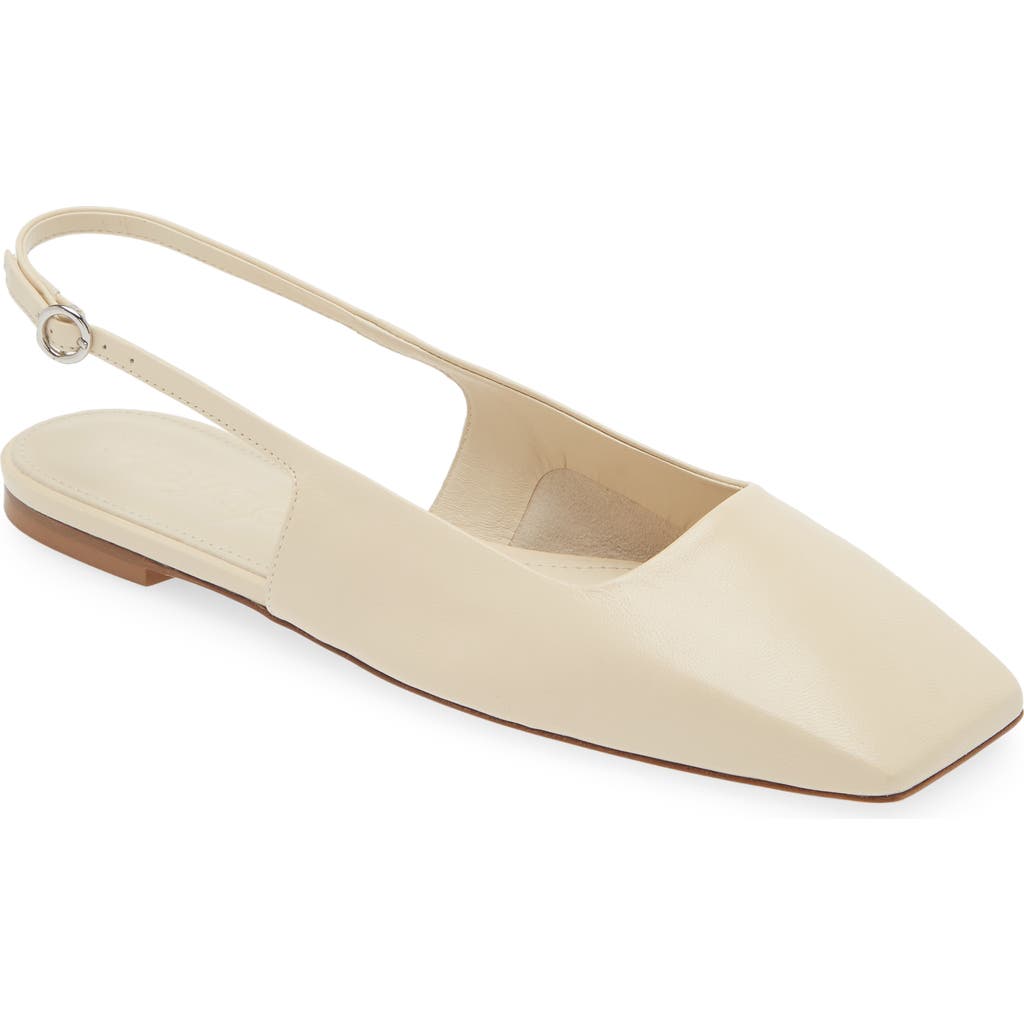 Aeyde Liya Slingback Leather Flat Pumps