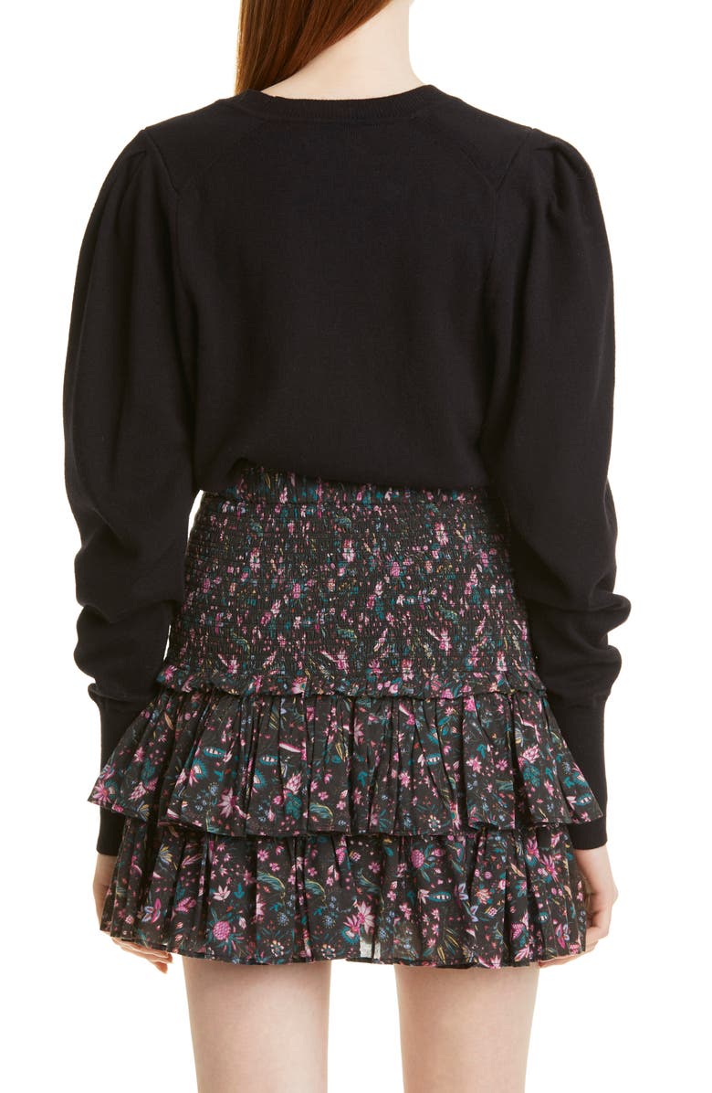 Isabel Marant Étoile Camelia Cotton & Wool Crewneck Sweater, Alternate, color,