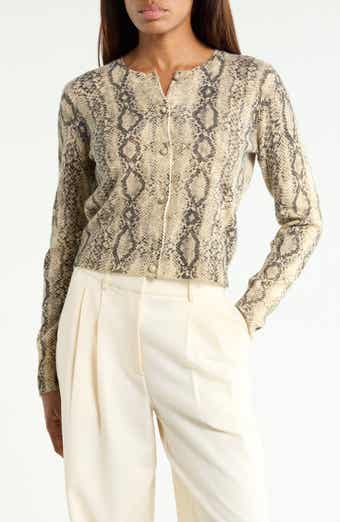 The Cashmere Snake Print Cardigan