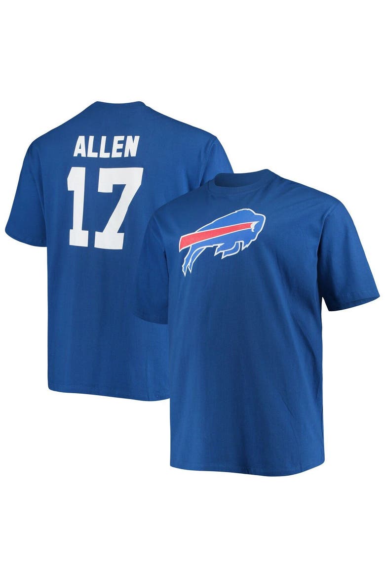 Men's Fanatics Branded Josh Allen Royal Buffalo Bills Big & Tall Player Name & Number T-Shirt, Main, color, Royal