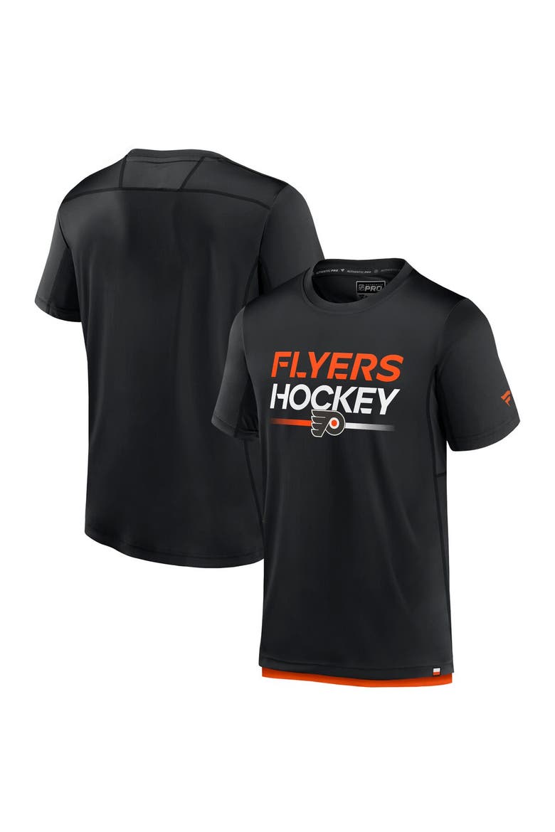 Men's Fanatics Branded  Black Philadelphia Flyers Authentic Pro Tech T-Shirt, Main, color, Black