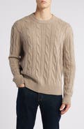 FRAME Cable Knit Crewneck Cashmere Sweater