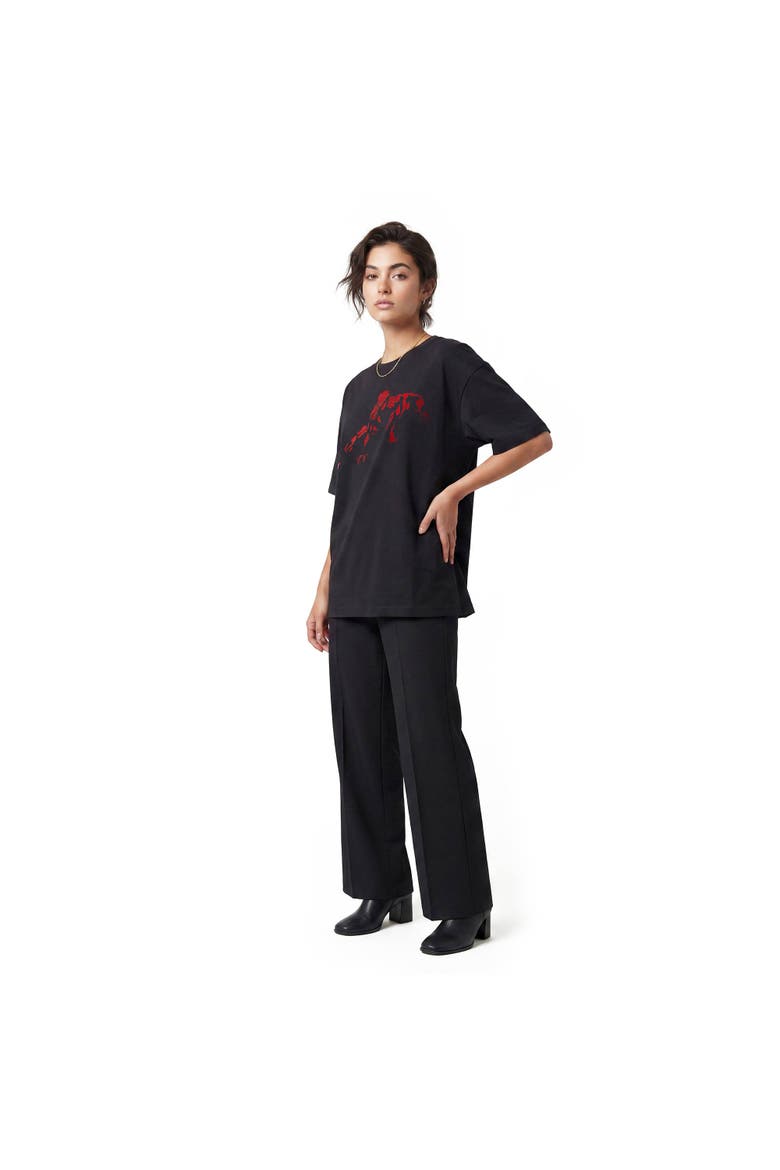 Women's Marvel Spider-Man Vintage Red Wraith Shadow Pose  Graphic T-Shirt, Alternate, color, Black