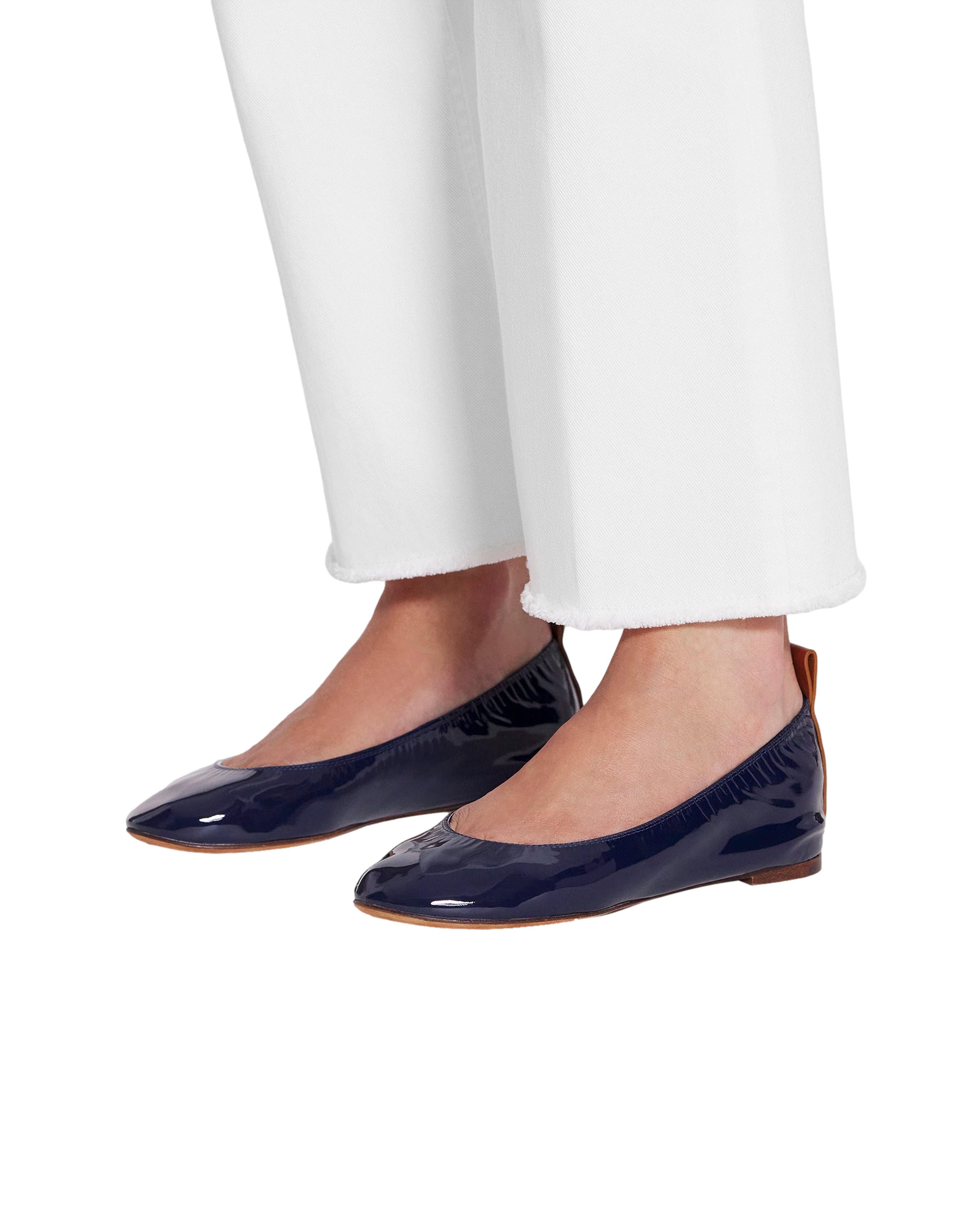 Lanvin The Ballerina Flat In Patent Leather, Alternate, color, 