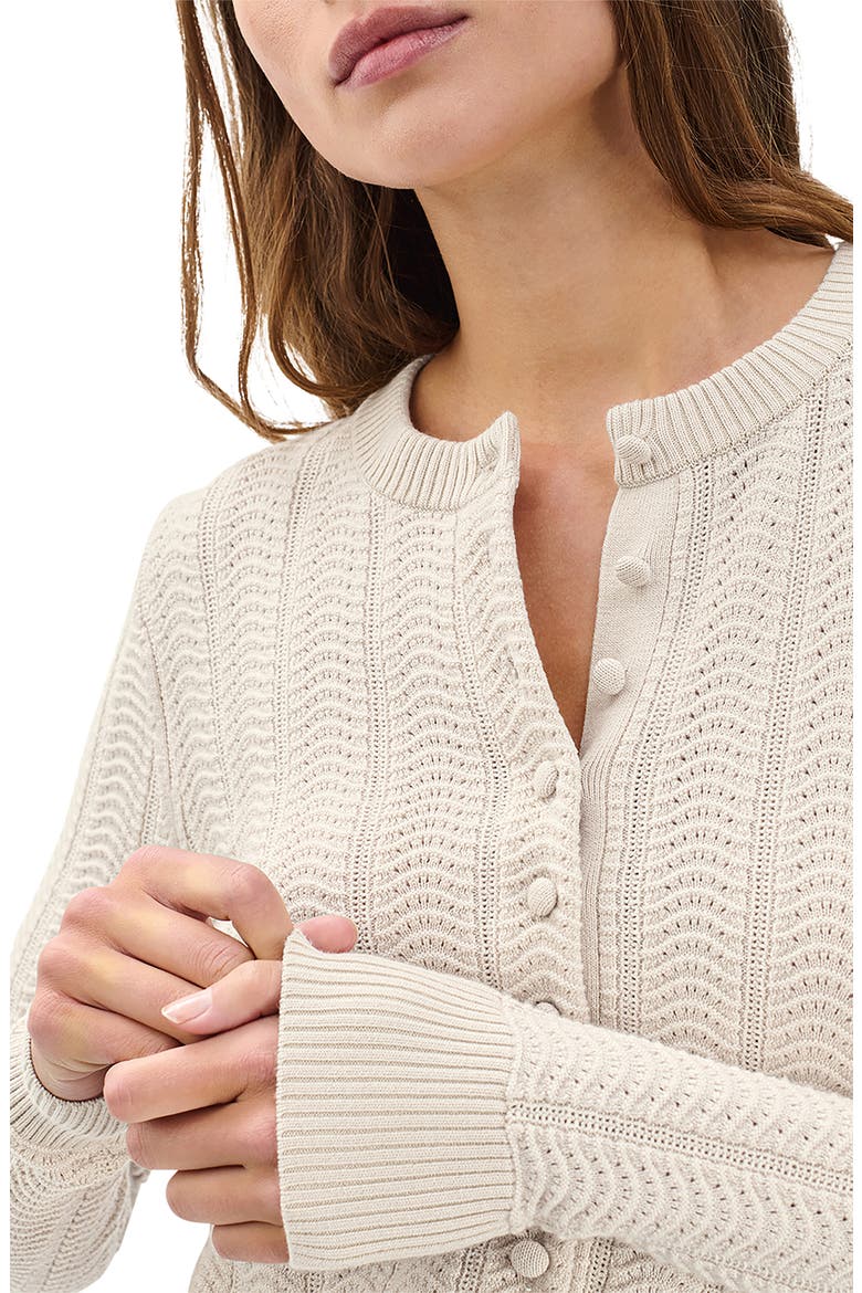 Francesca Wool Blend Cardigan, Alternate, color, OATMEAL