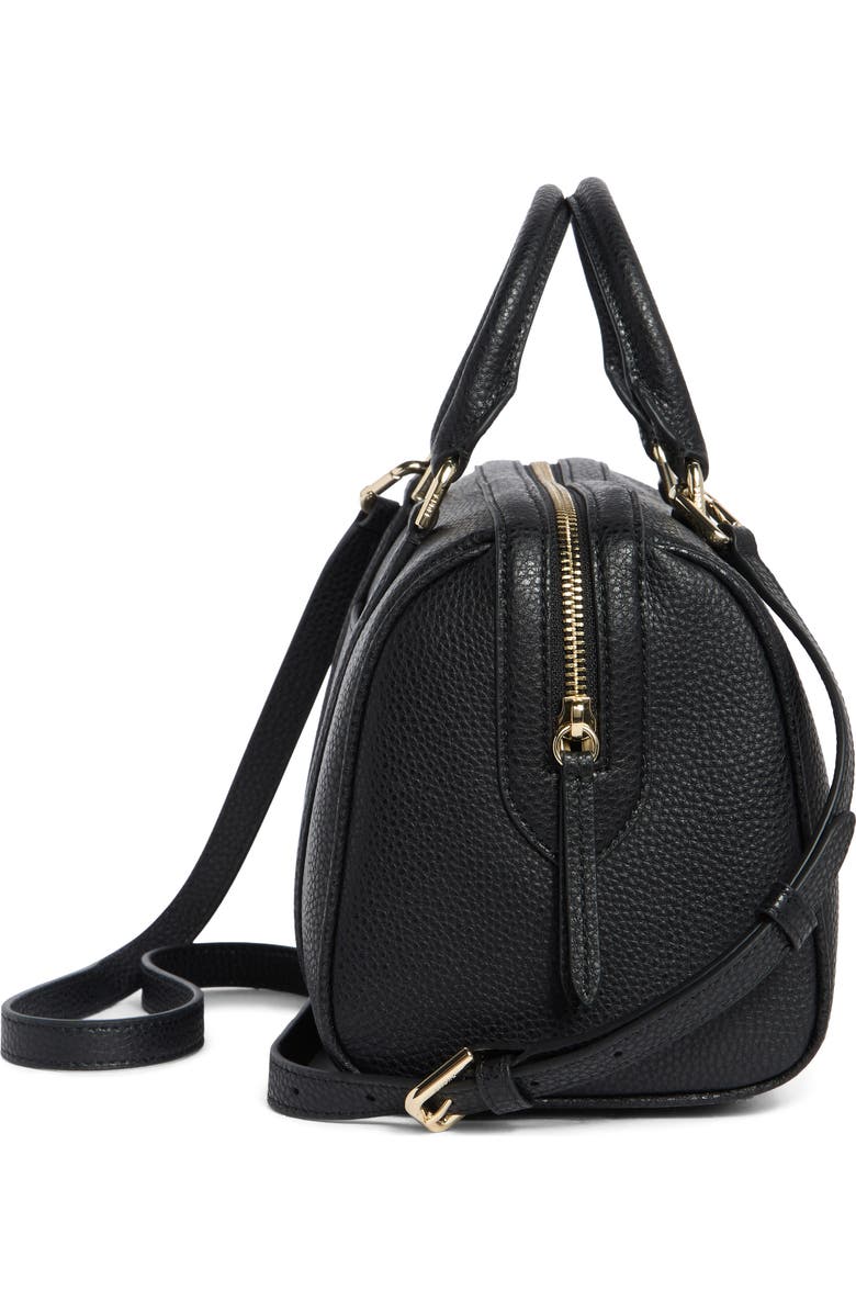 Furla Mia Lissa Small Leather Boston Bag, Alternate, color, Nero
