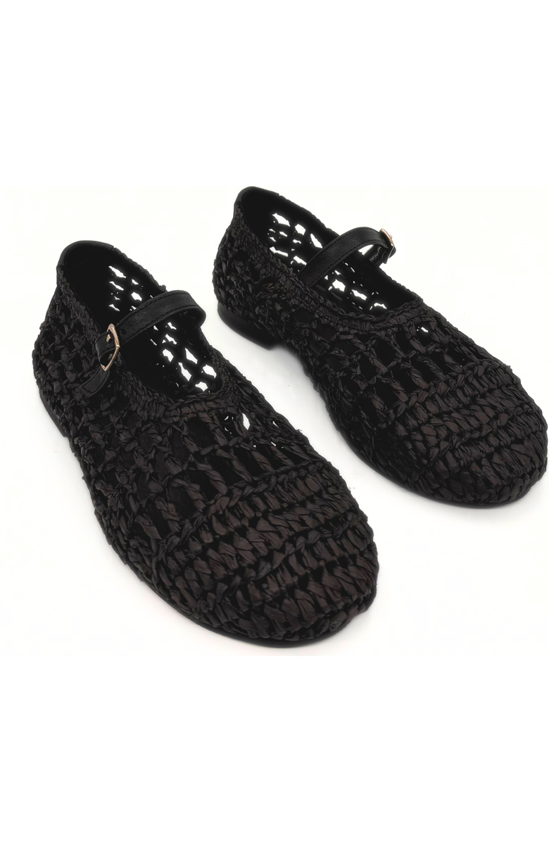Amie Rafa Elaina Raffia Mary Janes, Alternate, color, Black