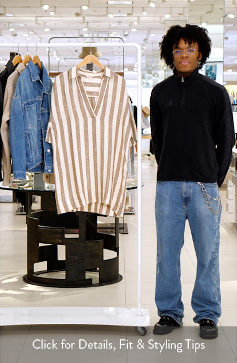 Palma Dara Stripe Mini Shirtdress, sales video thumbnail