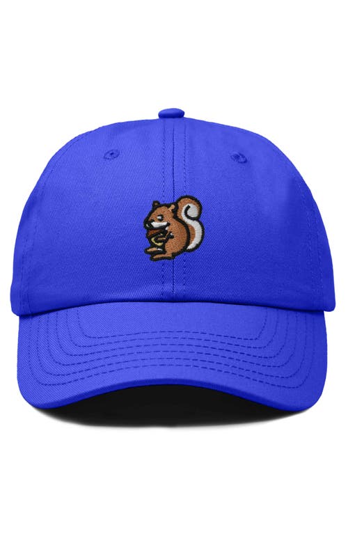 Dalix Squirrel Embroidered Outdoor Cap In Royal Blue
