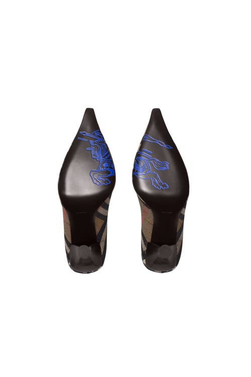 Burberry Check Cameo High Pumps In Brown