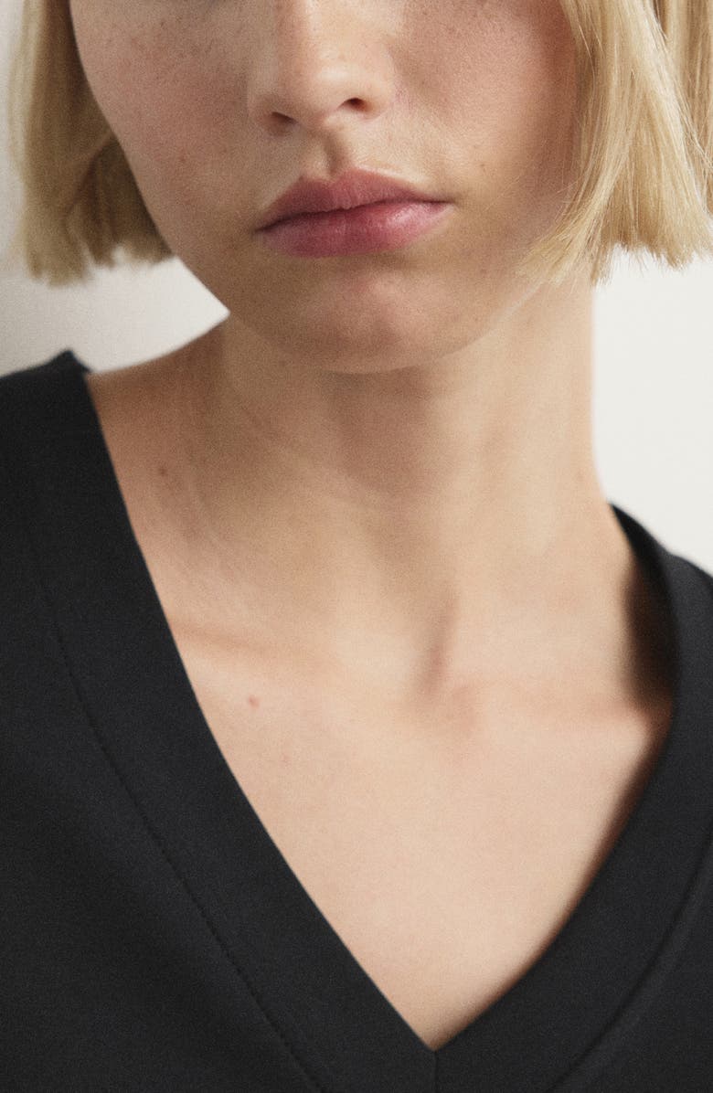 MANGO Cotton T-Shirt, Alternate, color, Black