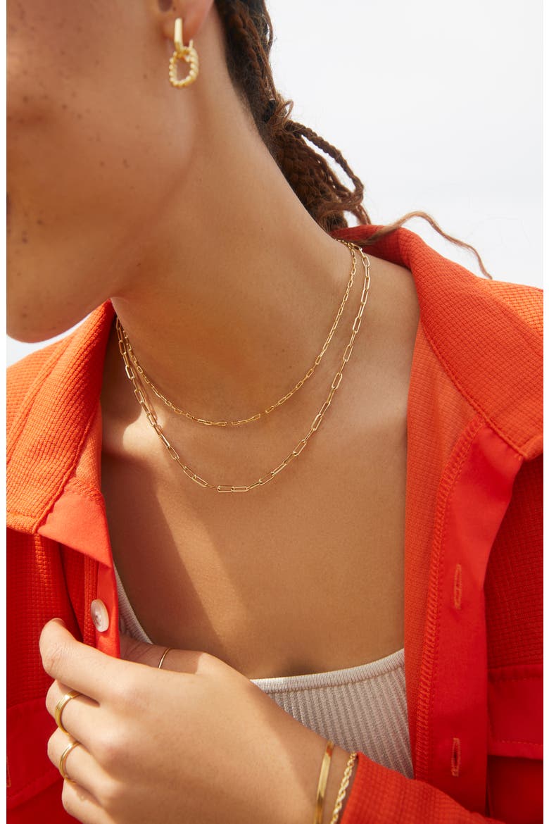 Link Chain Necklace - Laura Slim, Alternate, color, Gold