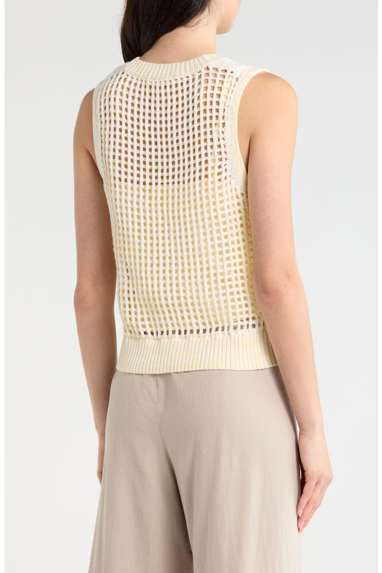 Camellia Open Knit Sleeveless Sweater, Alternate, color, HONEYSUCKLE BEIGE