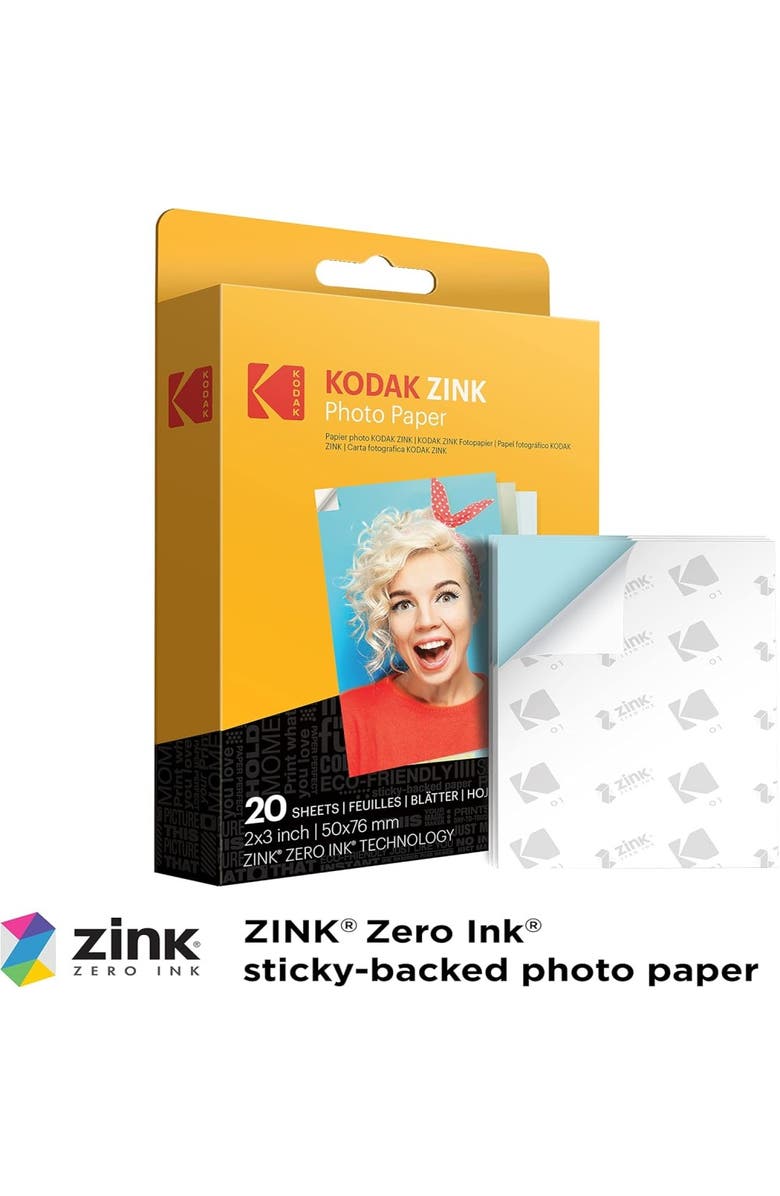Kodak Smile+ 2-in-1 Instant Camera w/ Pink Case Bundle, Alternate, color, White