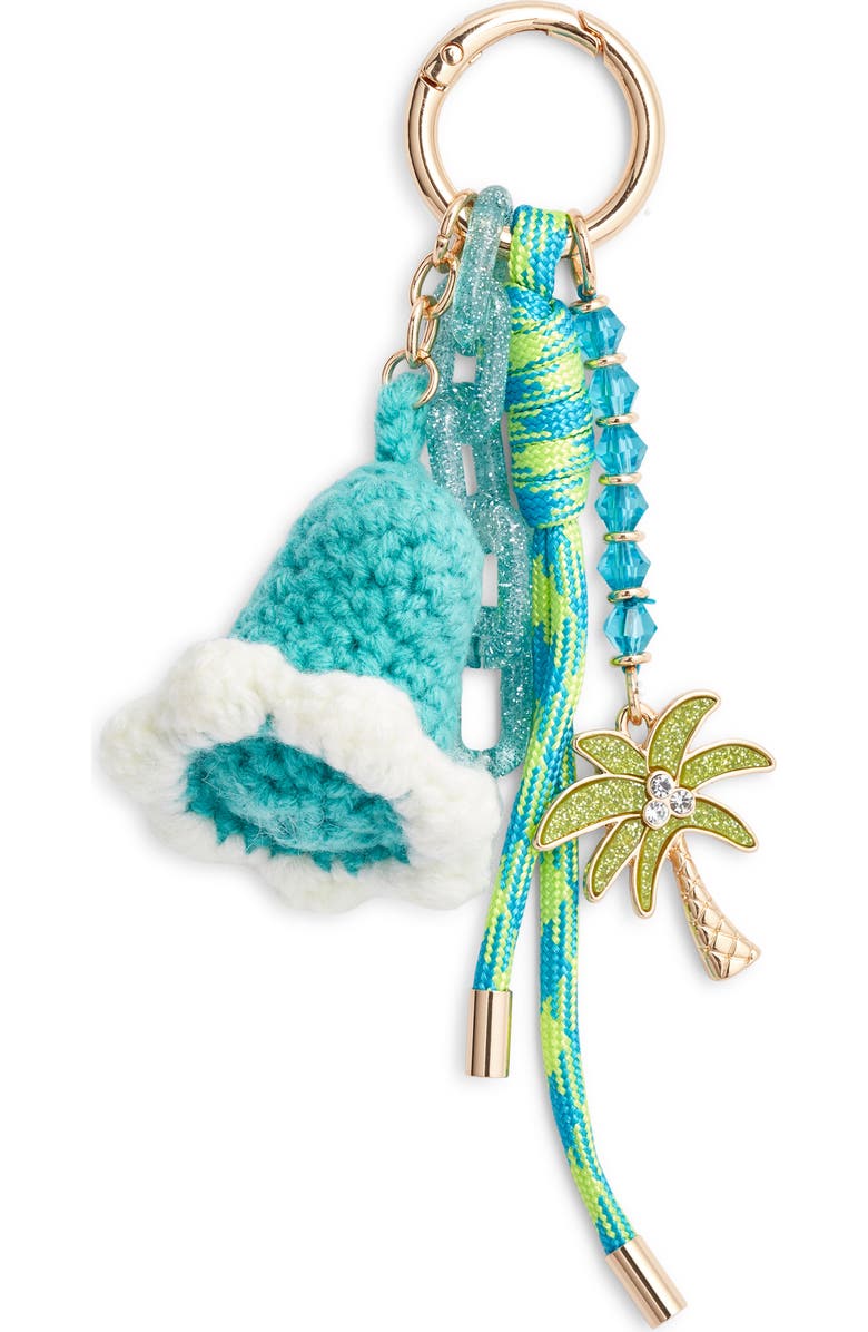 Chelsea28 Beach Bag Charm, Main, color, Blue Multi- Gold