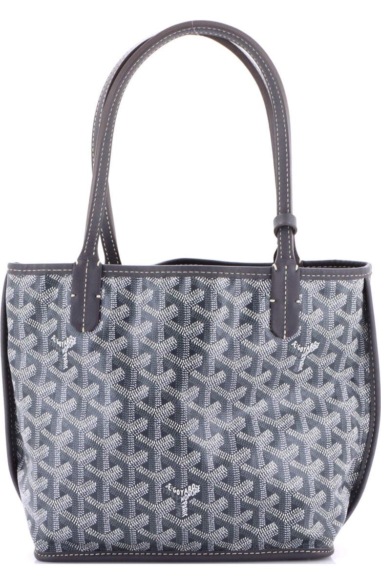 Pre-Owned Goyard Anjou Reversible Tote Coated Canvas Mini, Alternate, color, Gray