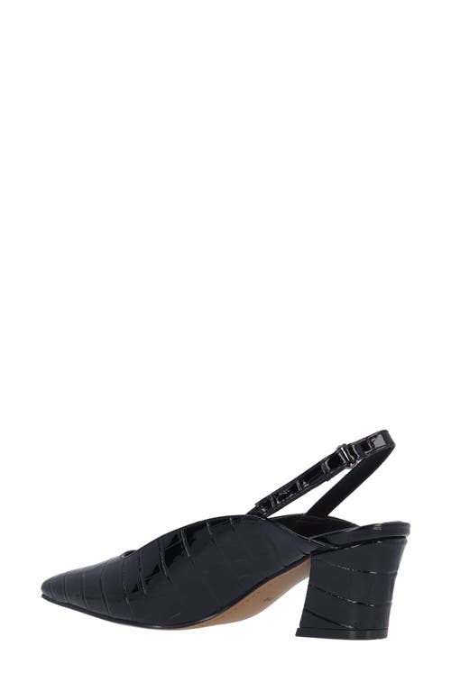 J. Reneé Stasia Croc Embossed Slingback Pump In Black