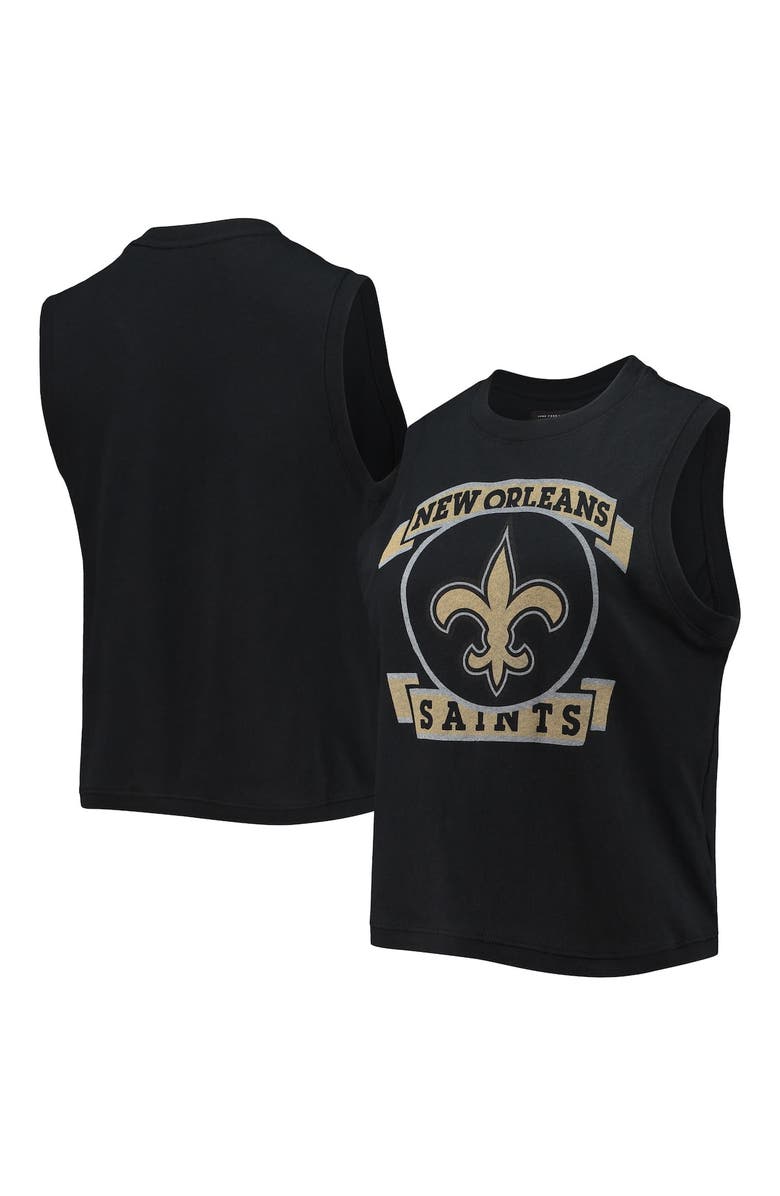 Junk Food Women's Junk Food Black New Orleans Saints Rib Ranger Muscle Tank Top, Main, color, Black