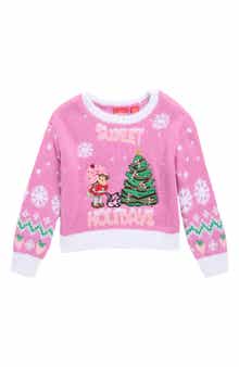 MARGAUX AND LEXI Kids' Strawberry Shortcake Holiday Sweater