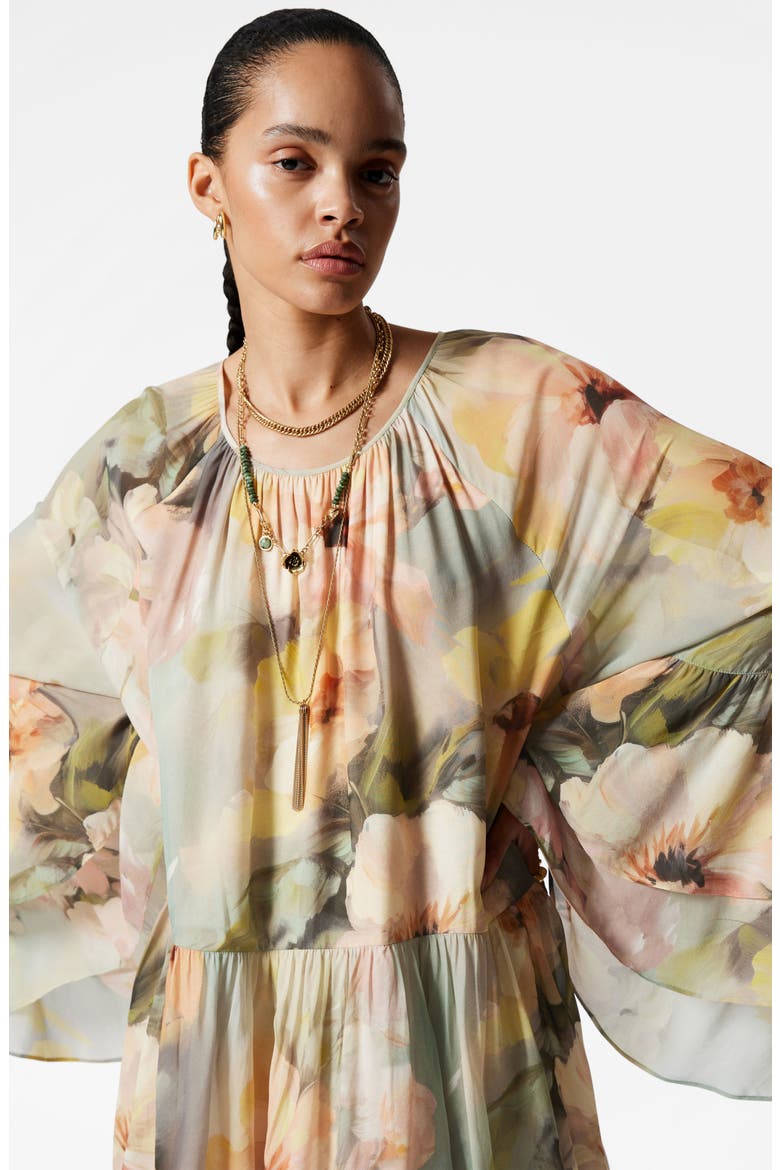 & Other Stories Ruffle Long Sleeve Tiered Maxi Dress (Women)