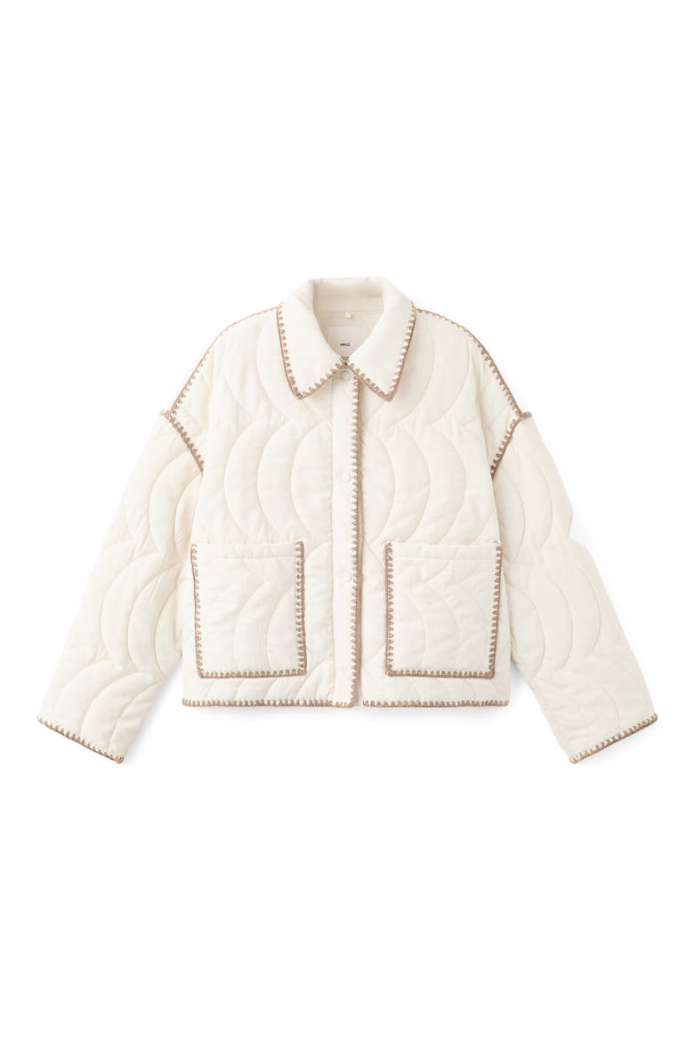 Quilted Jacket, Alternate, color, ECRU