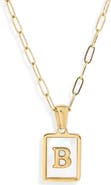 THE SIS KISS Ocean Drive Initial Pendant Necklace