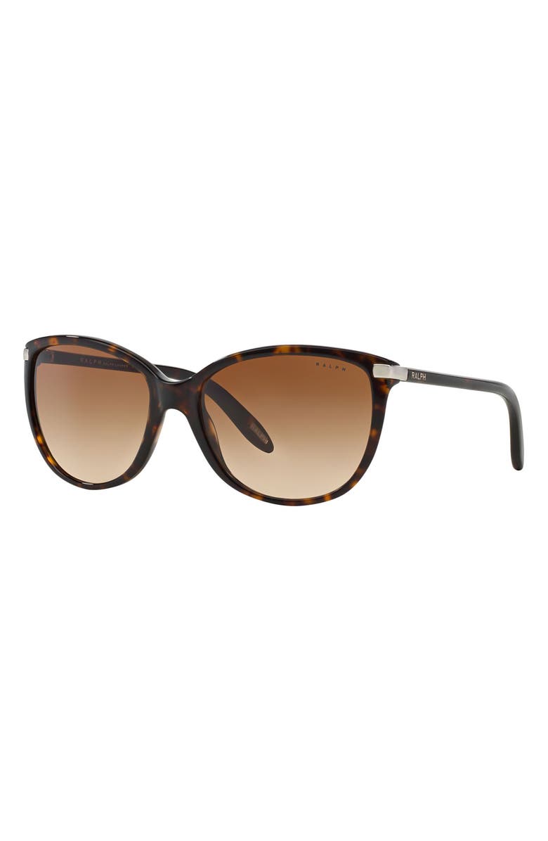 RALPH by Ralph Lauren 57mm Cat Eye Sunglasses, Alternate, color, Dark Tortoise