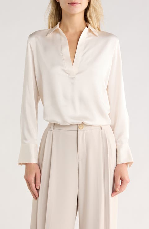 Long Sleeve Satin Top