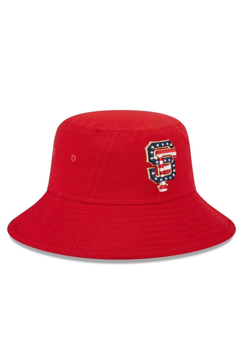 Men's New Era  Red San Francisco Giants 2023 Fourth of July Bucket Hat, Main, color, Red