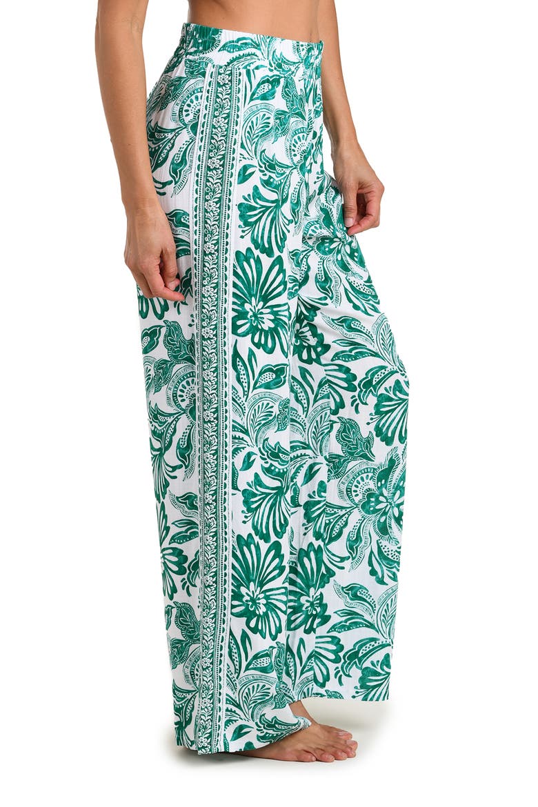 Botanical Brocade Wide Leg Cover-Up Pants, Alternate, color, JUNGLE