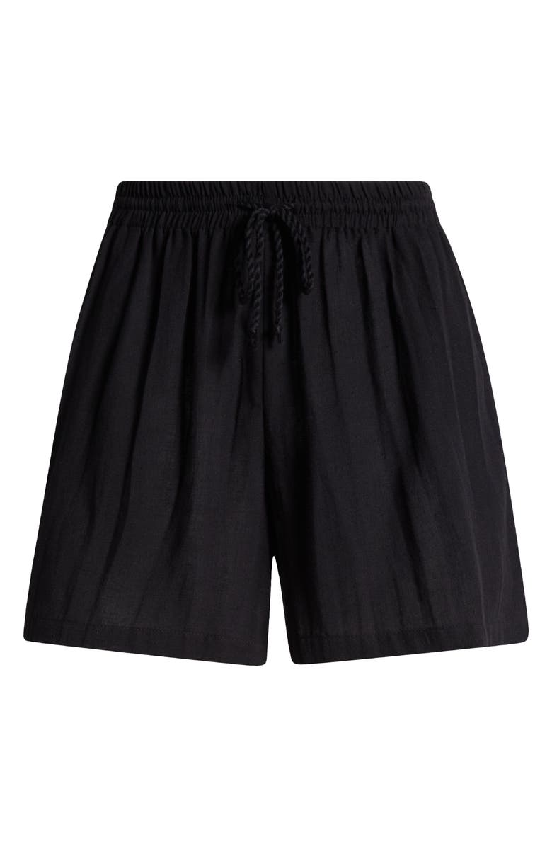 Nordstrom Cover-Up Drawstring Shorts, Alternate, color, Black