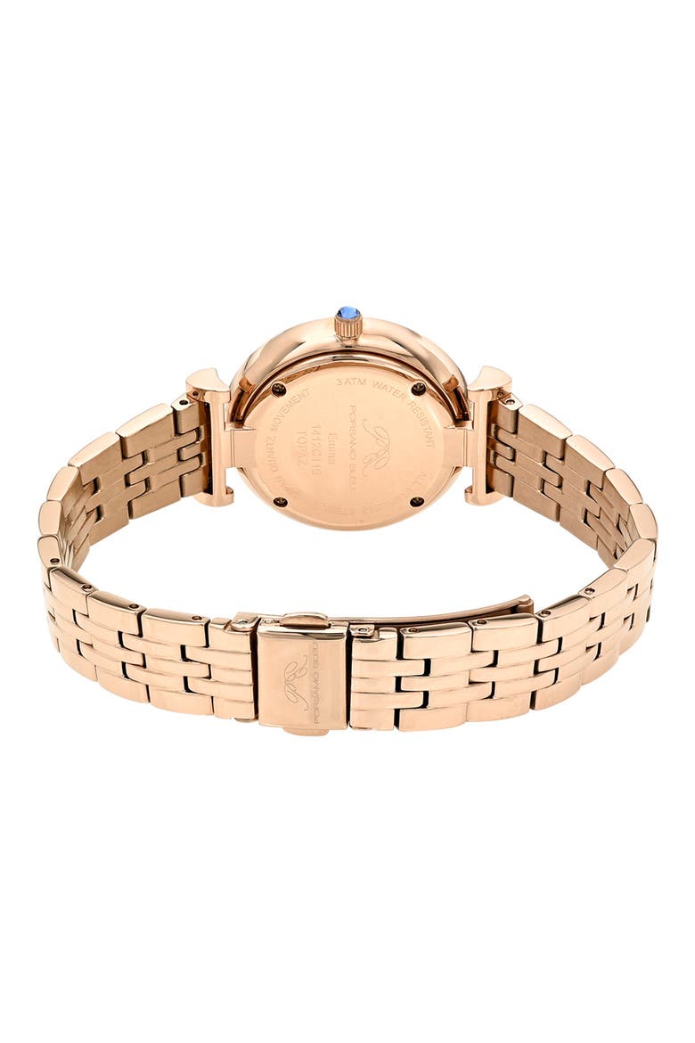 Emma Mother-of-Pearl Dial Bracelet Watch, Alternate, color, IRIDESCENT/ ROSE TONE