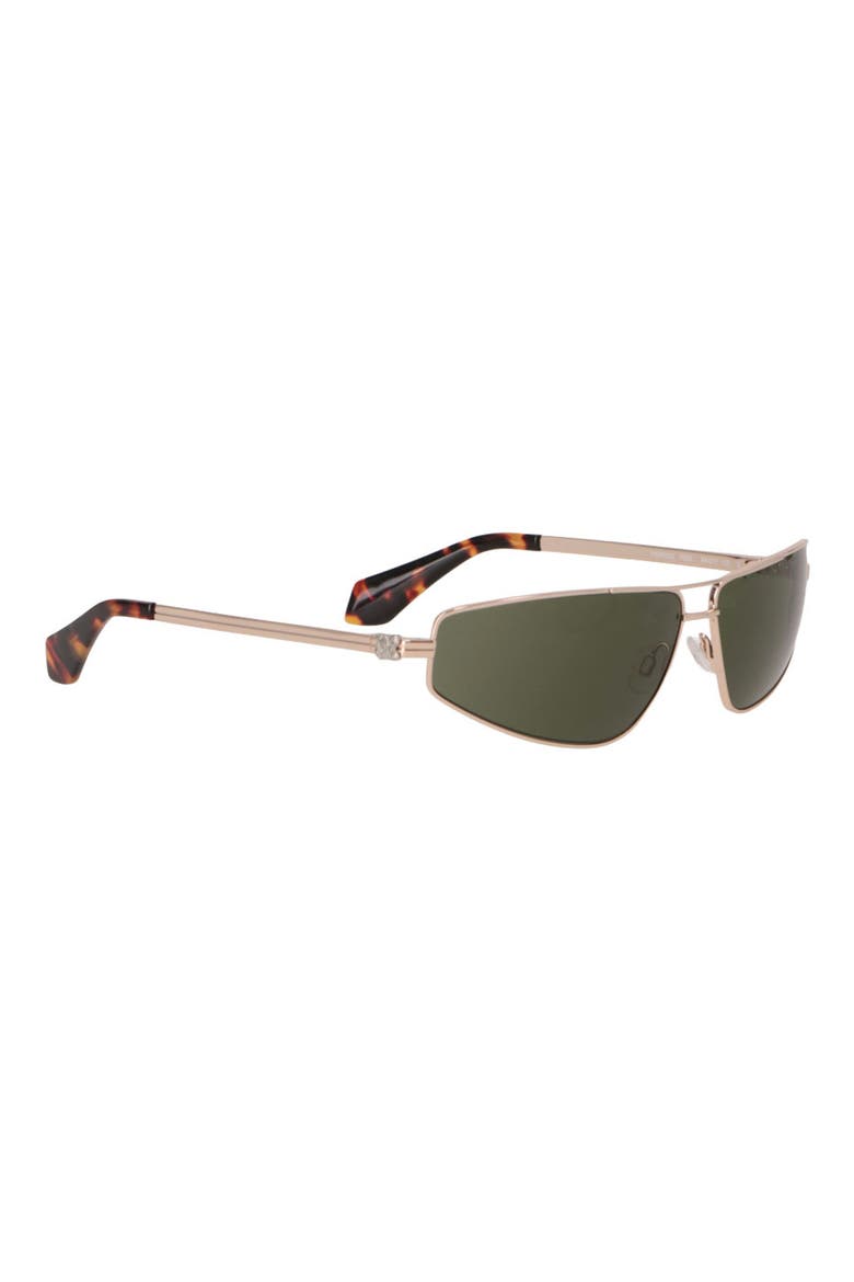 Clavey Rectangular Sunglasses, Alternate, color, GOLD GREEN