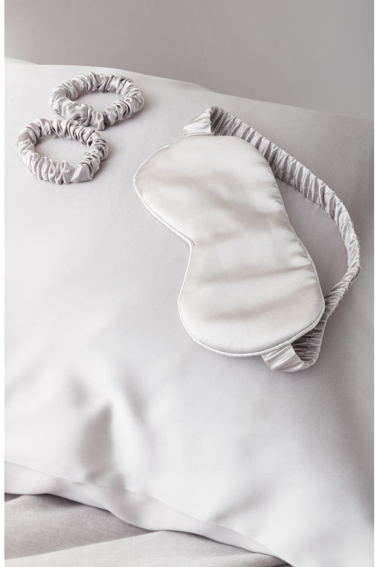 Silk Beauty Sleep Set, Alternate, color, GREY VAPOR