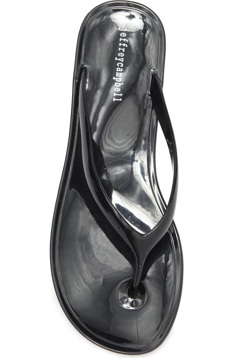 Jeffrey Campbell Beach Day Jelly Flip Flop, Alternate, color, Black Shiny