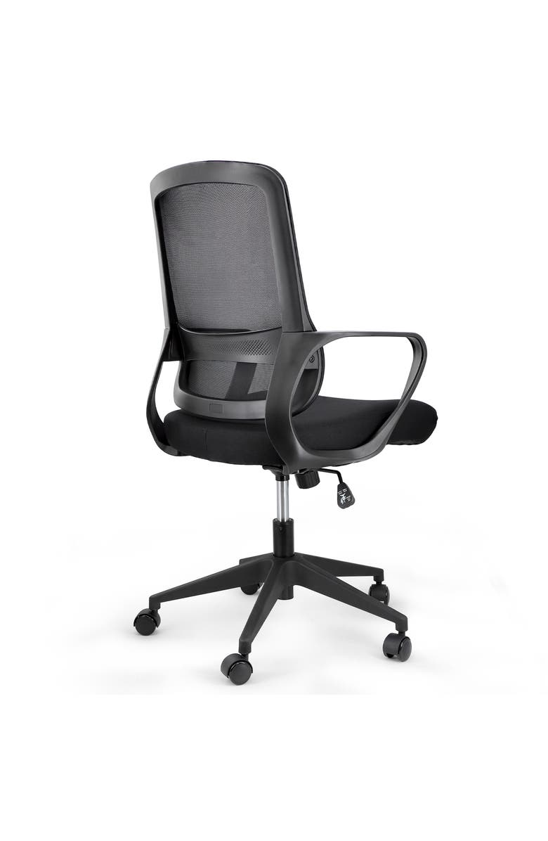 Elama Mid Back Adjustable Office Chair, Alternate, color, Black