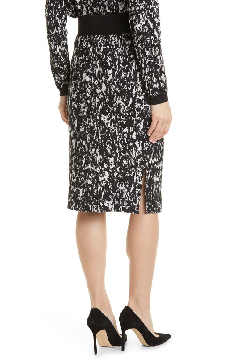 Emkara Cotton Blend Pencil Skirt, Alternate, color, BLACK FANTASY
