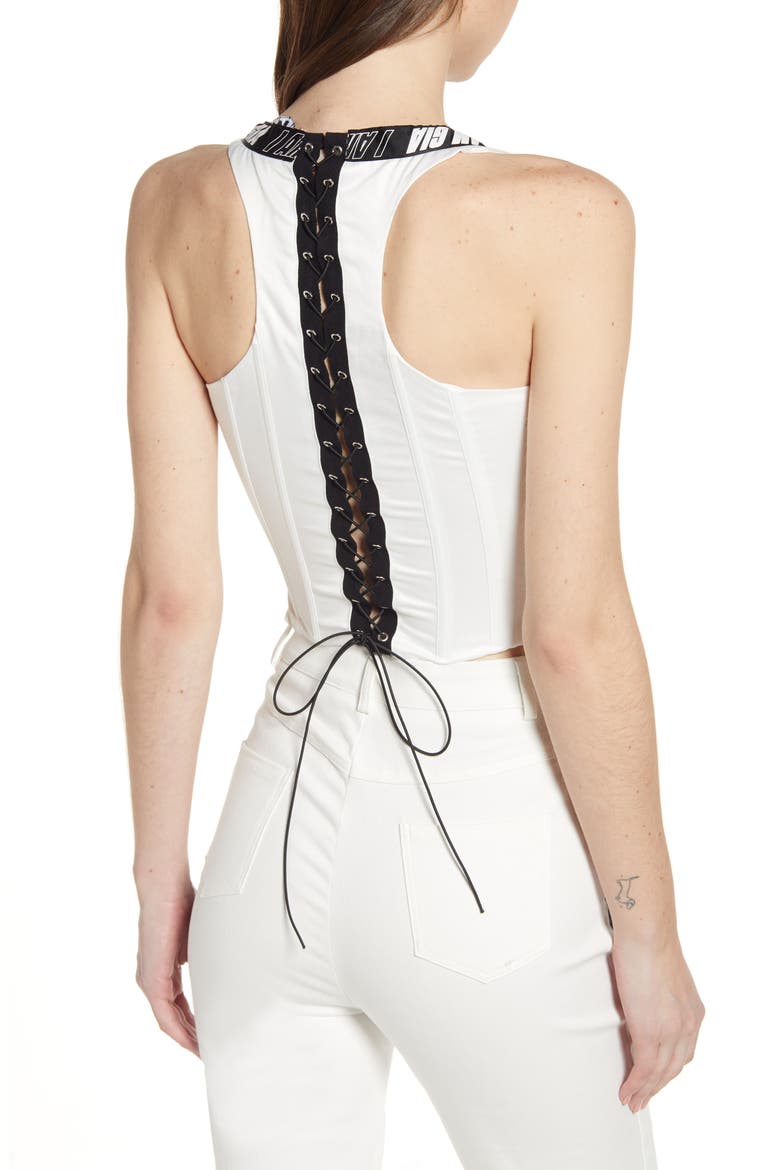 Siobhan Corset Top, Alternate, color, WHITE