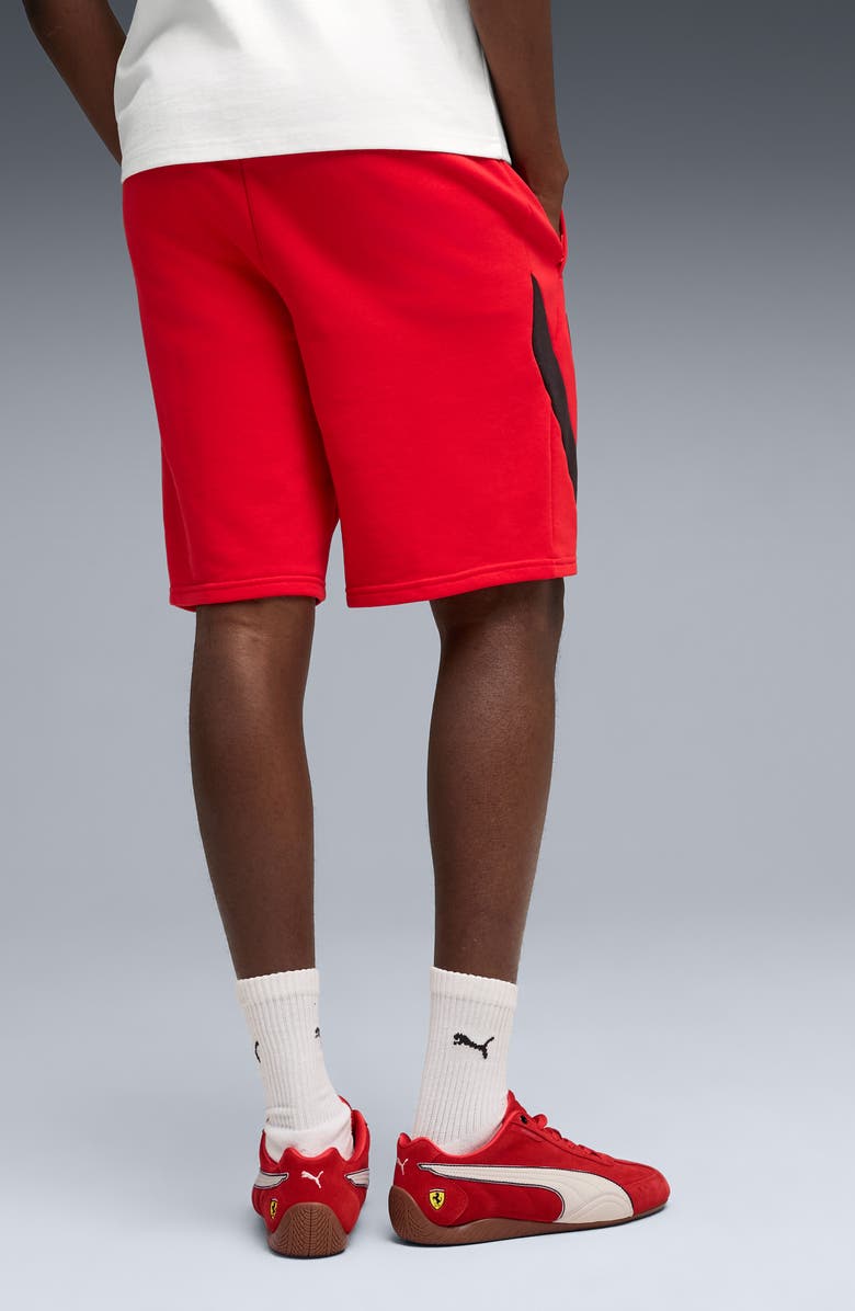 PUMA Scuderia Ferrari Motosport 1 Sweat Shorts, Alternate, color, Rosso Corsa