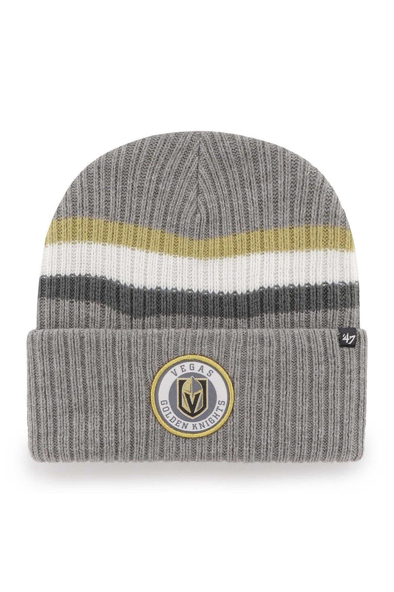 Men's '47 Charcoal Vegas Golden Knights Highline Cuffed Knit Hat, Main, color, Charcoal