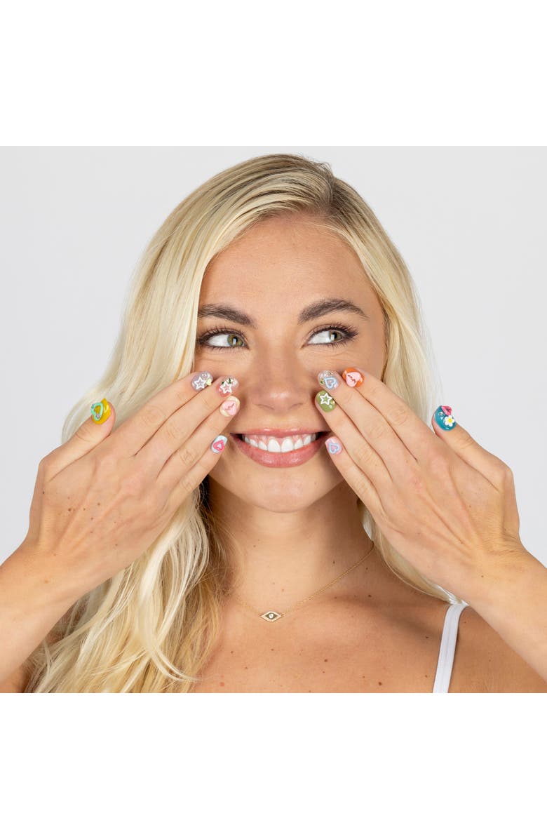 3H Nails Kawaii Star Luxury Handmade Press On Nails, Main, color, Multicolor