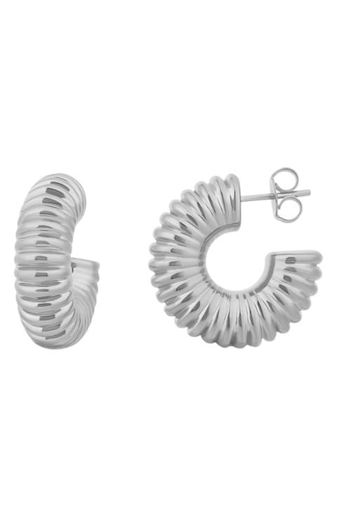 Textured Hoop Earrings