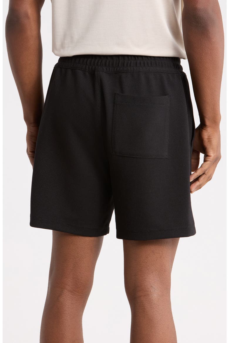 Waffle Stitch 7-Inch Shorts, Alternate, color, BLACK