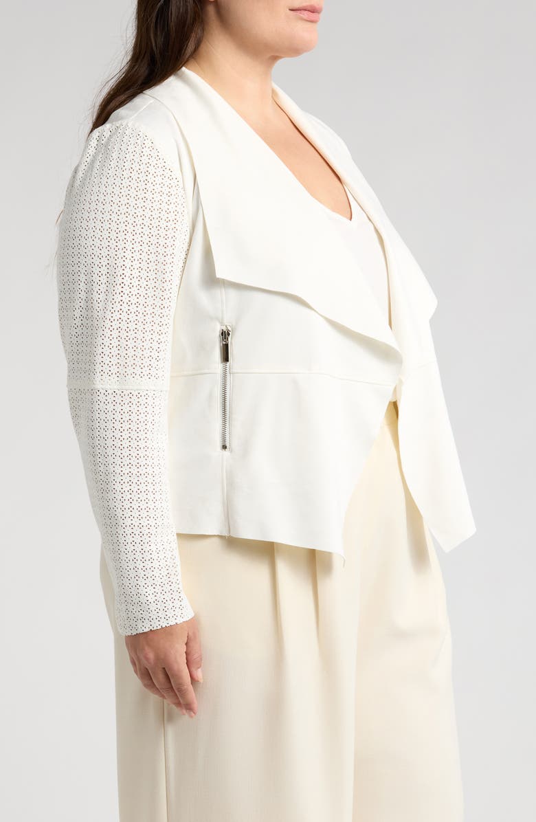 Bagatelle Mixed Media Moto Jacket, Alternate, color, 