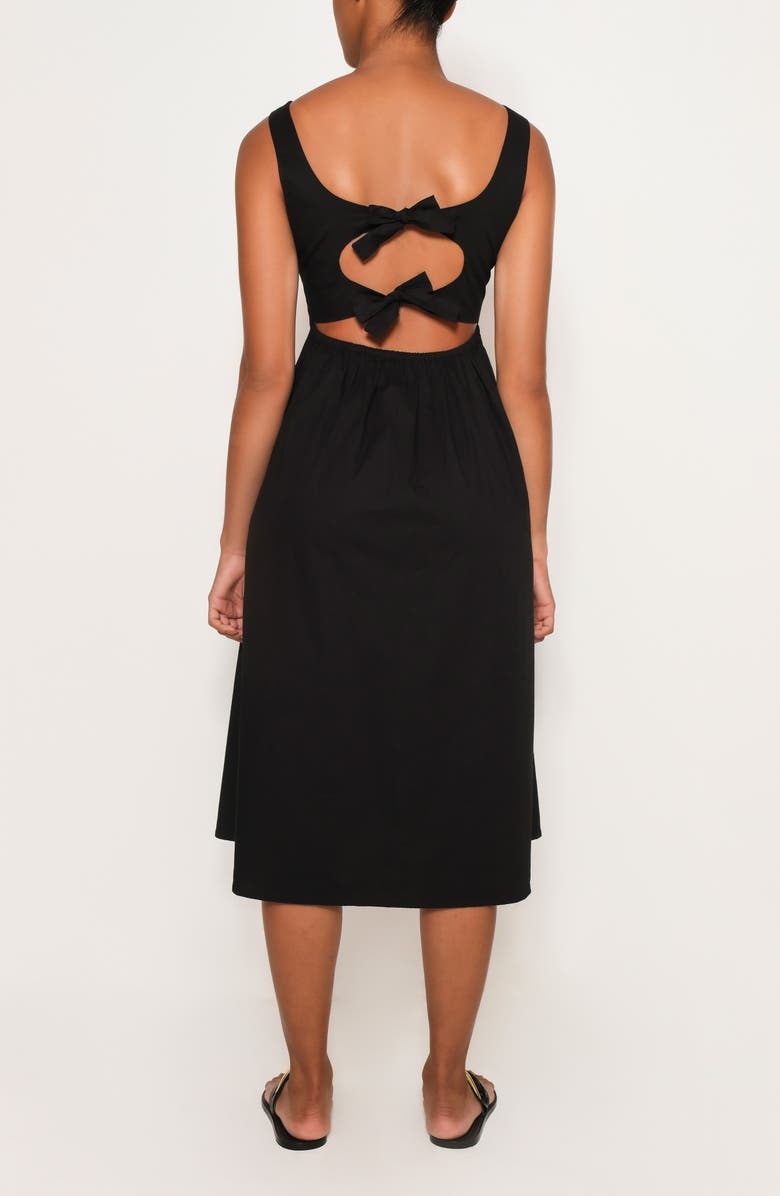 The Lulo Project Breeze Stretch Cotton Sundress, Alternate, color, Black